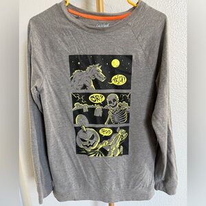 Cat & Jack Gray Halloween Graphic long sleeve size XL (16)